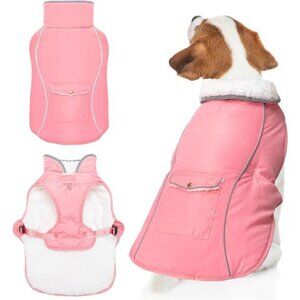 Medium Dog Winter Coat Warm Dog Clothes Rain Cold Weather Reflective